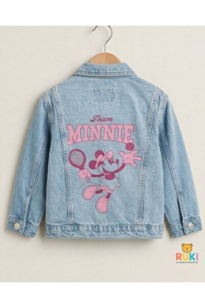 Ruki Çocuk Kız Çocuk Team Minnie Tenis Temalı Spor Denim Ceket