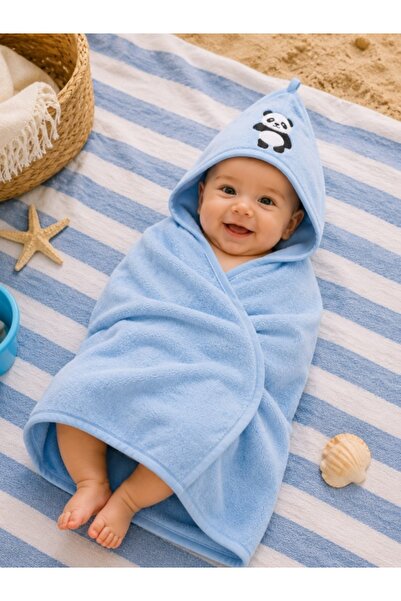 Superbaby Prosop pentru bebelusi cu manusa, albastru, GULUNCE BABY, Panda