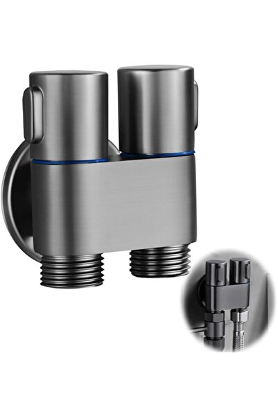 The Bros 1-In-2-Out Dual Control Valve, Hand Held Bidet Sprayer Kit, Mini Toi...