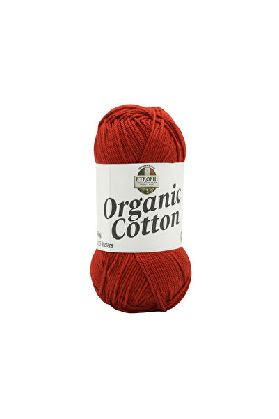 Etrofil Organic Cotton Knitting Yarn Copper Red 100% Organic Cotton 50g 125m ...