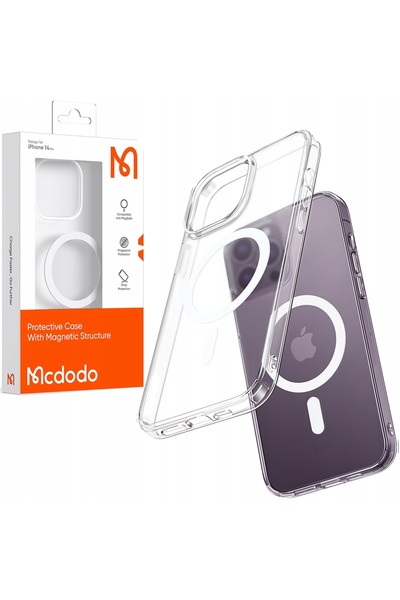 Mcdodo Husă transparentă magnetică ranforsată pentru Magsafe iPhone 14 Plus