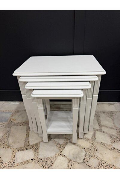 safkalphome Safkalp Home Klasik Dörtlü Zigon Sehpa Takımı