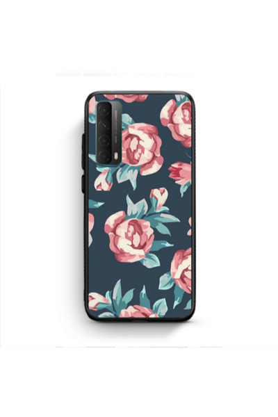 Other Huawei P Smart 2021 Purple roses Black Glossy Θήκη