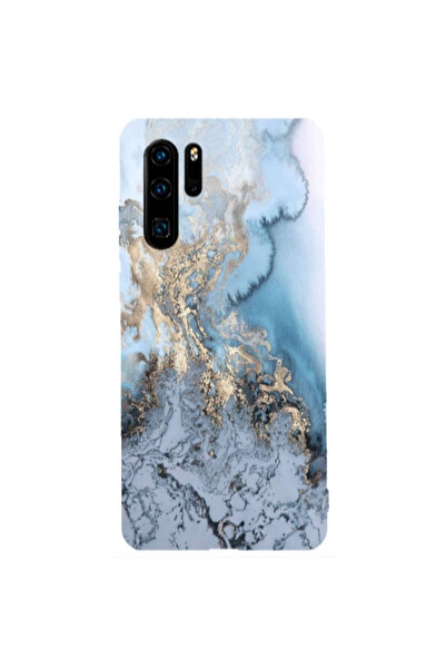 Other Huawei P30 Pro Marble Gold Design Transparent Silicone TPU Θήκη