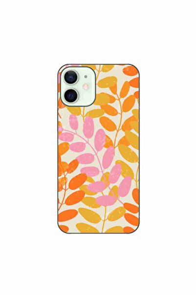 OEM Husa compatibila cu Apple iPhone 12 Mini Silicon Gel Tpu Model Summer Leaves