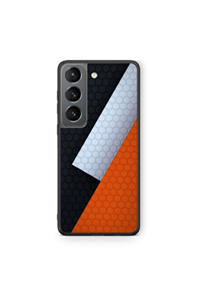 Other Samsung S21 Coated hexagon Black Glossy Θήκη