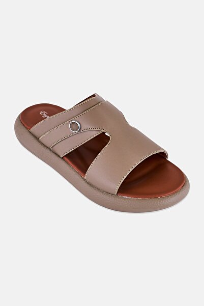 English Laundry Men Slip On Arabic Sandals, Light Khaki