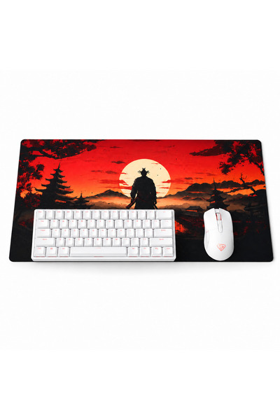 Dada Japanese Style Gaming Mouse Pad Desk Mat 58 x 27 cm, Anti-Slip Rubber Ba...