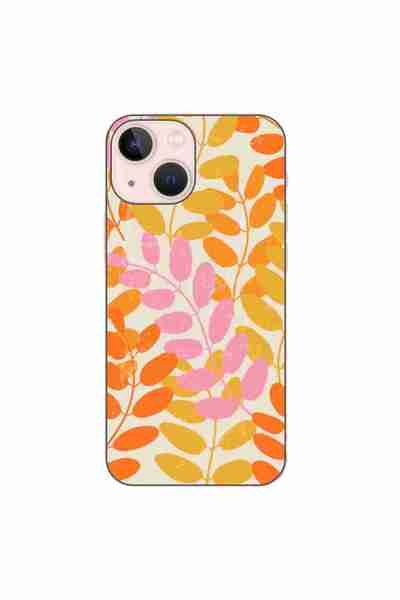 OEM Husa compatibila cu Apple iPhone 13 Mini Silicon Gel Tpu Model Summer Leaves