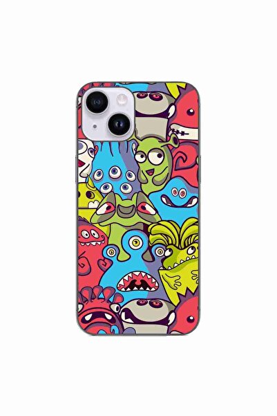 OEM Case compatible with Apple iPhone 14 Silicone Gel Tpu Pattern Squishi Mon...
