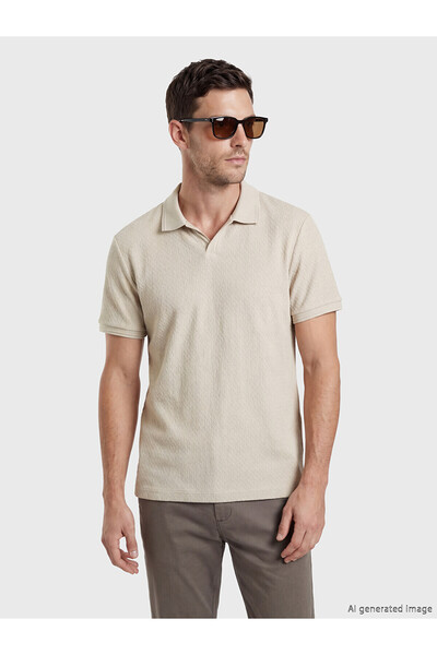 LC Waikiki Vizyon New Season Polo Collar Textured Men's T-Shirt