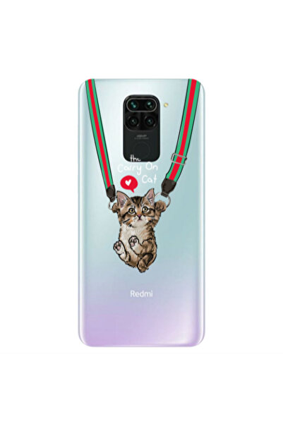 Other Xiaomi Redmi Note 9 Swinging cat Transparent Silicone TPU Θήκη