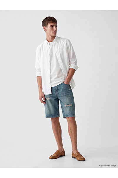 LC Waikiki Nevavm Regular Fit Men's Jean Shorts with Difference