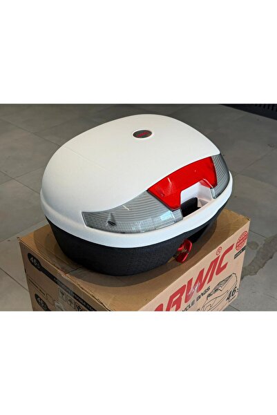 NamTuning Motosiklet Arka Çanta 46 litre Motorsiklet Kurye Çantası Beyaz Renk