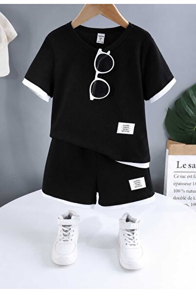 ciklet kids Boy's Summer Top and Bottom Two-Piece Set