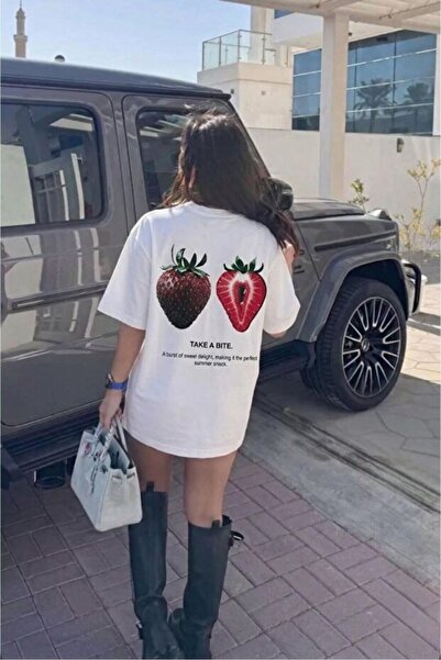 Noi Belis Crew Neck Oversize Printed Knitted T-Shirt Ss26Ts0078