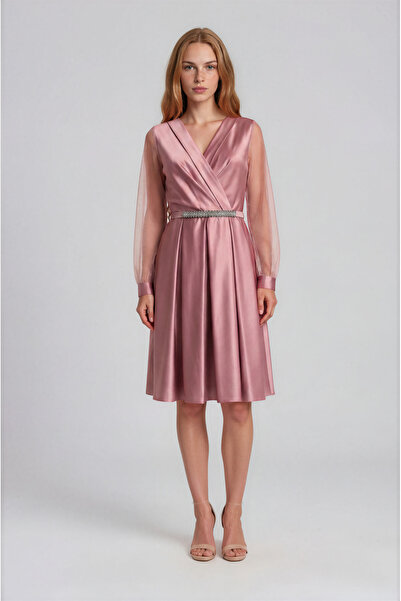 Vanni Couture Rochie Roz Pudra Scurta