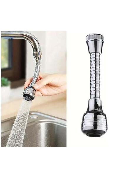 Duravel 360-Degree Flexible Faucet Aerator, Chrome-Plated, Universal Fit, Spl...