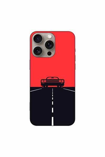 OEM Husa compatibila cu Apple iPhone 16 Pro Max Silicon Gel Tpu Model Red Sky...