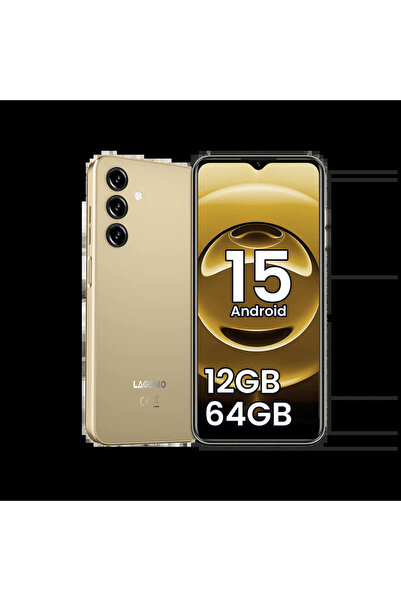 Lagenio Mobile Phone A10, Gold, 4G LTE, 6.52" HD+ 90Hz Display, 12GB RAM (4GB...