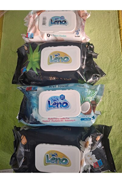 Leno 4 Pachete șervețele umede 80 buc/ pachet cu parfum de Aloe Vera (colecți...