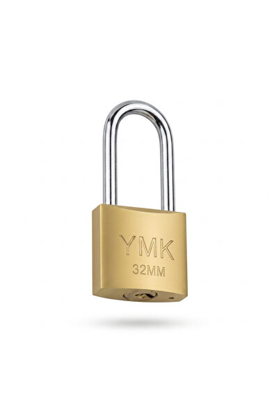 YMK SARI BOYALI UZUN KANCALI DÖKÜM ASMA KİLİT 32mm