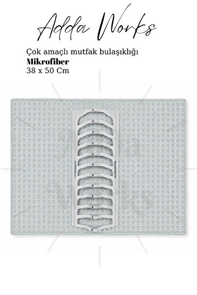 Adda Works Katlanabilir Bulaşıklık ve Kurutma Matı 38x50 cm | Tabaklık Bardaklık Bulaşık Kurutucu Seti, Mutfak