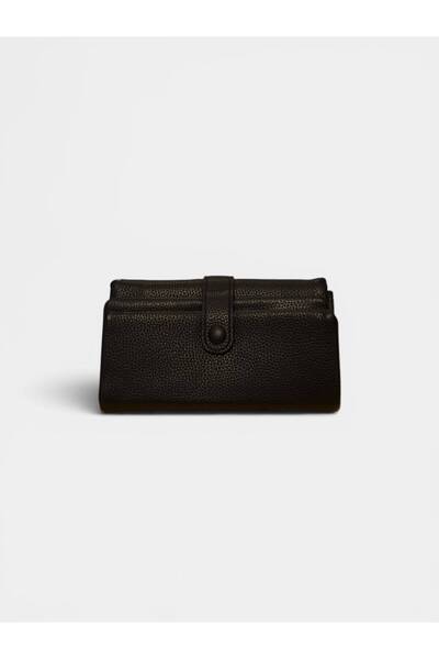 bag Women's Black Faux Leather Multi-Compartment Wallet