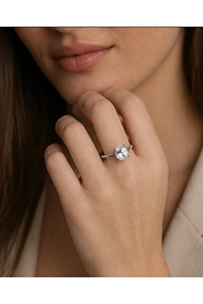 XUPING JEWELRY Tektaş Ayarlanabilir Çelik Silver Yüzük