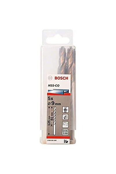 Bosch Top Bottom Set of 5 HSS-CO metal drill bits, 9 x 81 x 125 mm, cylindric...