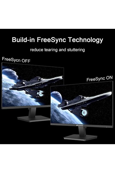SANSUI 27 Inch Monitor, IPS 100Hz Computer Monitor Full HD 1920 x 1080P with HDMI VGA Interface Eye Care Frameless 100 x 100mm VESA (ES-27X3AL, HDMI Cable Included)
