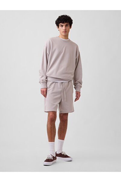 GAP Erkek Lila VintageSoft Fransız Havlu Kumaş Şort