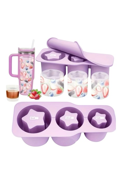 Yenigeldi Stenley Quencher Custom Design Silicone Ice Mold Set for Tumbler an...