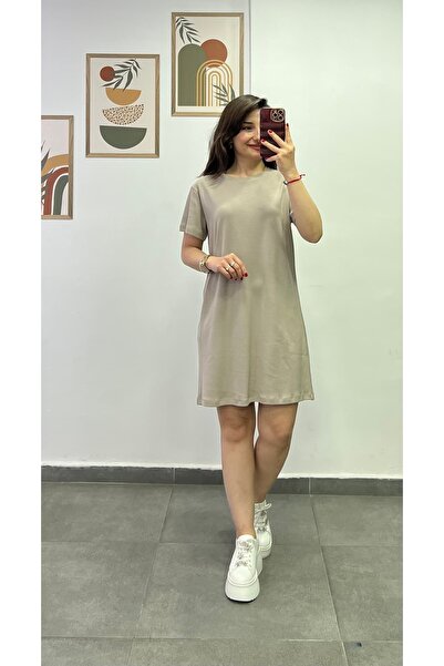 bydenizcollection Kısa Kollu Penye Elbise
