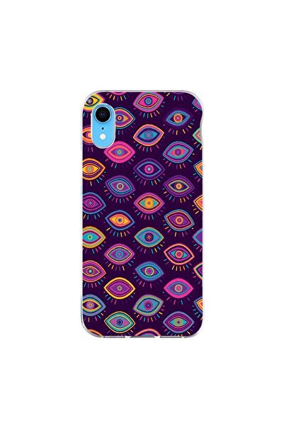OEM Case compatible with Apple iPhone XR Silicone Gel Tpu Tribal Eyes Pattern