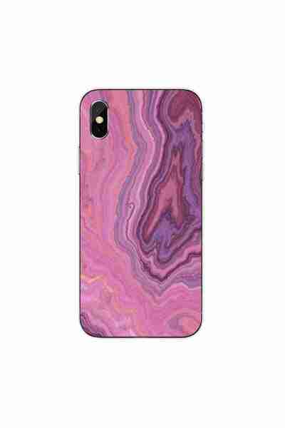 OEM Case compatible with Apple iPhone XS Silicone Gel Tpu Pattern Pink Quartz...
