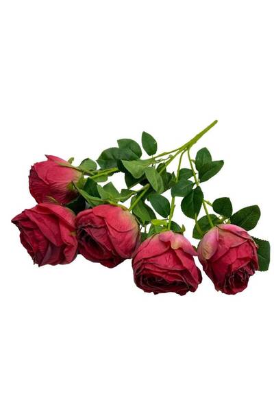 OEM Flori Artificiale Buchet 5 Trandafiri Rosu