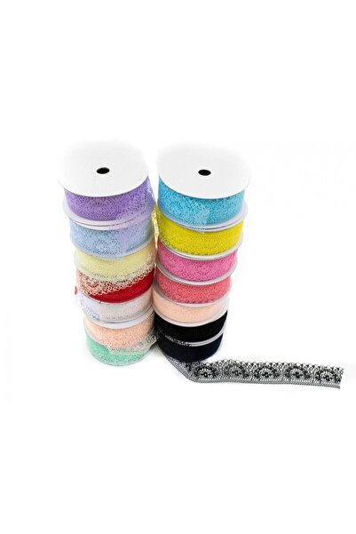 OEM Lace Ribbon Side Border 4cm 22m Coral