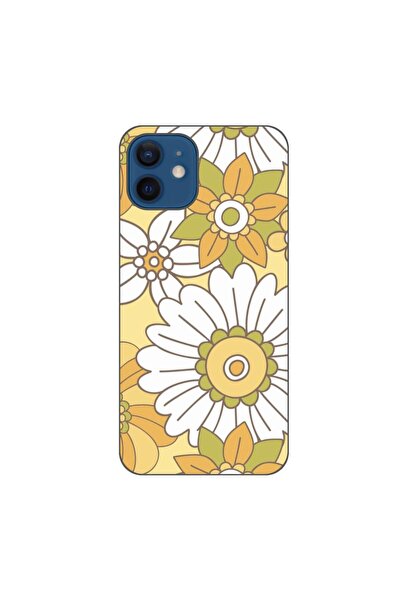 OEM Калъф, съвместим с Apple iPhone 12, силиконов гел TPU, с пастелен градинс...