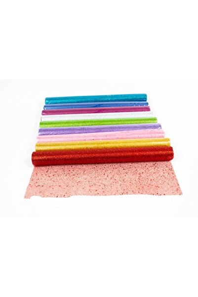 OEM Ambalaj Din Organza Sclipici 48cm-4,5m Albastru