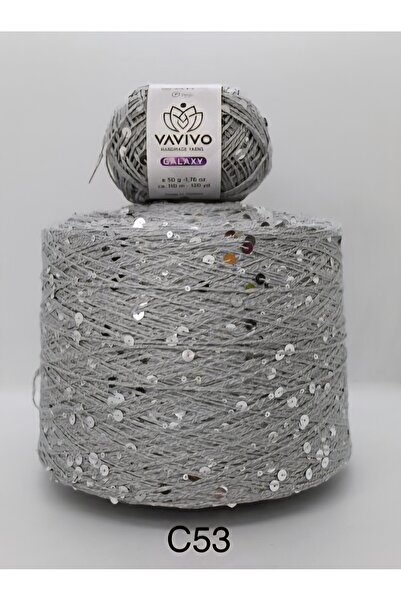 VAVIVO HANDKNITTING YARNS 50GR VAVIVO GALAXY 3+6 MM İRİ PULU PAYETLİ EL ÖRGÜ ...
