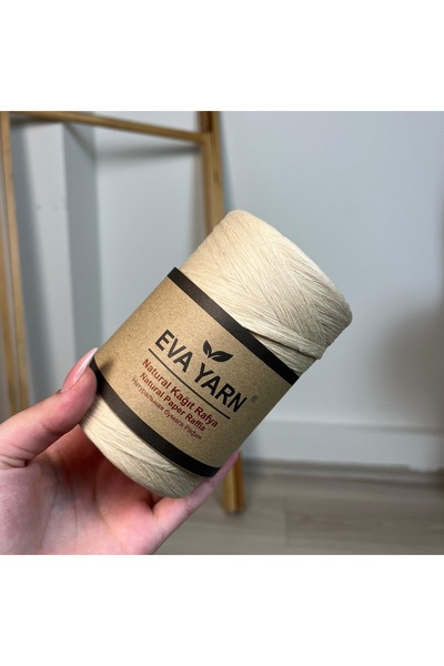 rüya hobi Eva Yarn Natural Kağıt Rafya 150 gram 230 metre Yerli Yumuşak Rafya
