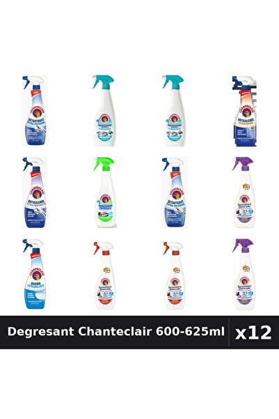 Chanteclair Set 12 Degresant Universal 600-625ml - 8 Arome Asortate Curatenie...