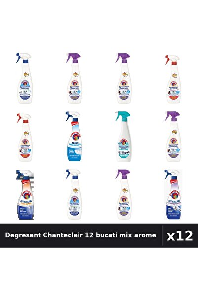 Chanteclair Set 12 Degresant Universal 600ml-625ml - 8 Arome Asortate Curaten...