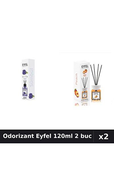 Eyfel Set 2 Odorizant Camera Betisoare 120ml - Zambile, Piersica - Parfum