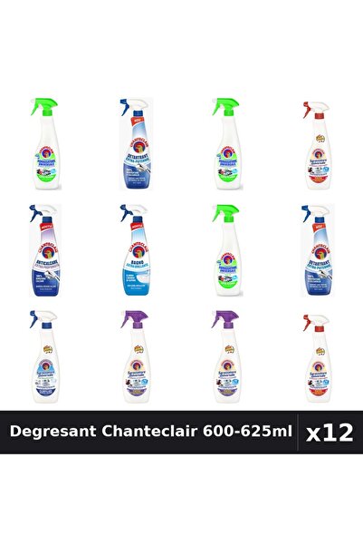 Chanteclair Set 12 Degresant Universal 600-625ml - 7 Arome, Detartrant, Antic...