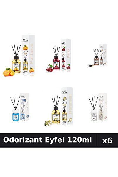 Eyfel Set 6 Odorizante Camera Betisoare - 6 Arome Asortate, 120ml Parfum
