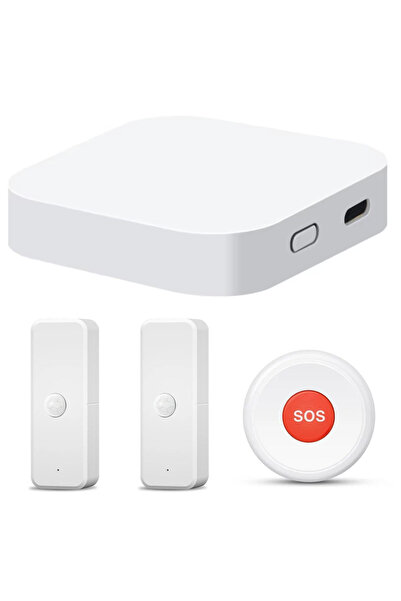 UnderShop Set Smart Home cu Hub Gateway WiFi Zigbee Bluetooth, 2 Senzori de M...