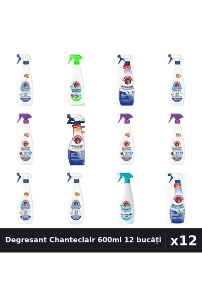 Chanteclair Set 12 Degresant Universal 600-625ml - 8 Arome, Bicarbonat, Lămâi...