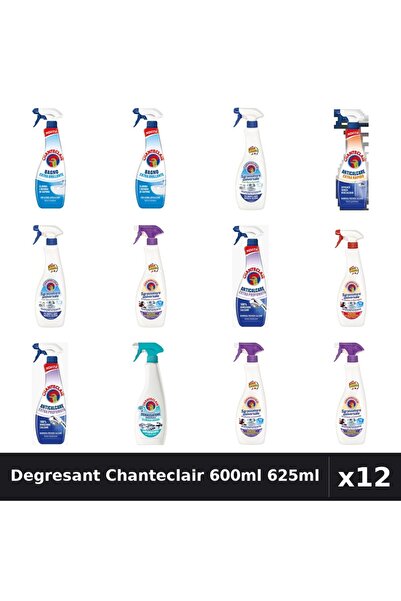 Chanteclair Set 12 Degresant Universal 600-625ml - 8 Arome Asortate, Anticalc...